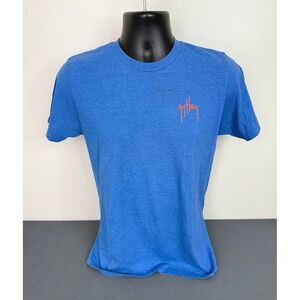 Guy Harvey Men's Classic Crew Neck Short Sleeve Knit T-Shirt Blue Size Small